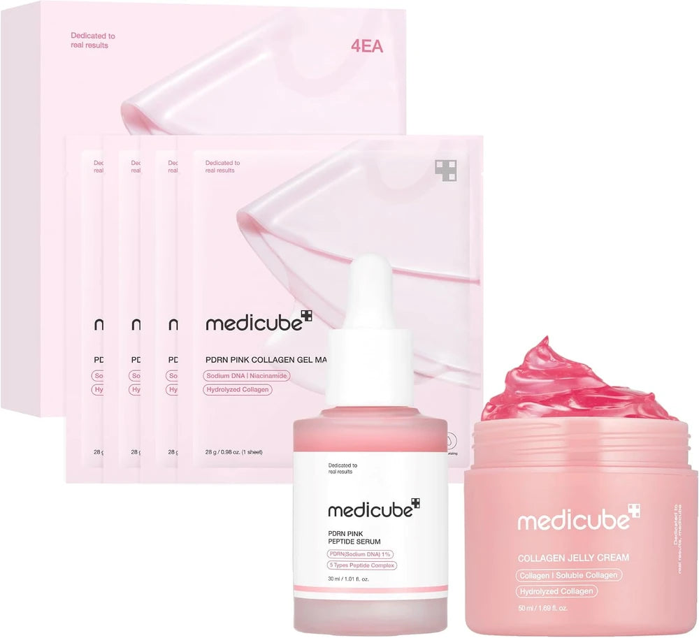 Medicube Pink Glass Glow Skincare Trio